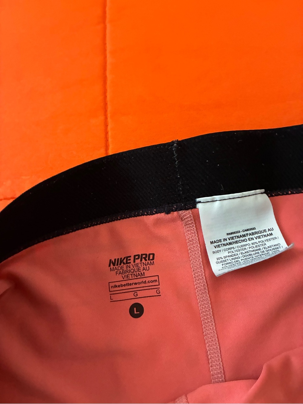 Nike Pro Shorts Womens Large Pink Sportswear Gym & Running Casual - Picture 3 of 5